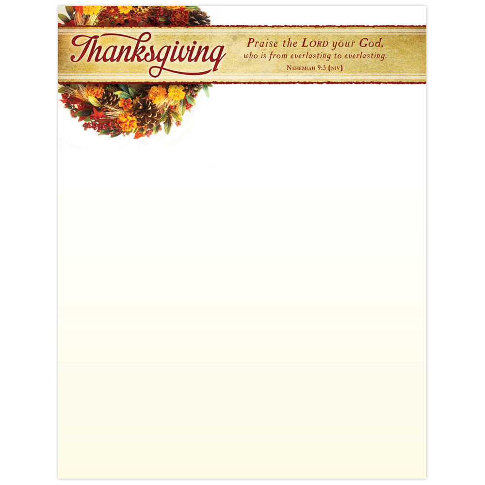Letterhead - Fall &amp; Thanksgiving - Praise the Lord (Pack of 100 ...