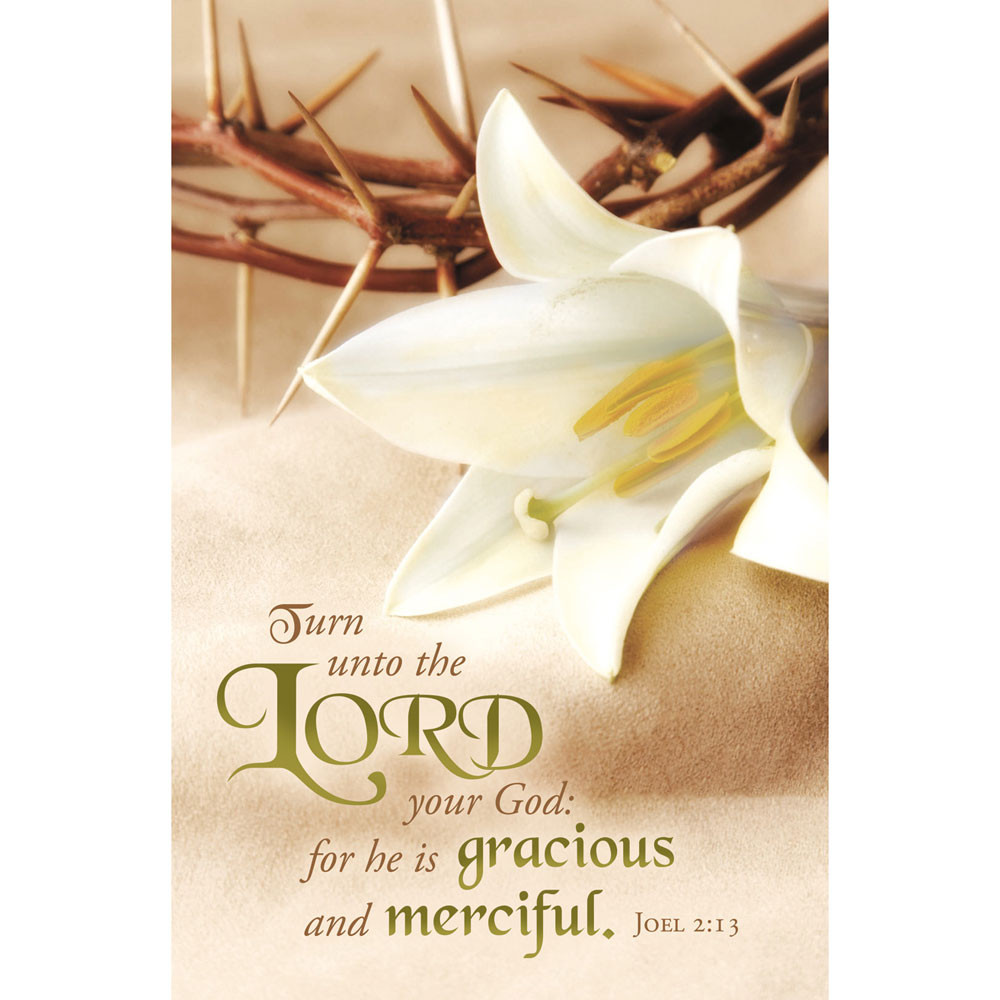 Church Bulletin 11" Easter Turn Unto the Lord (Pack of 100)