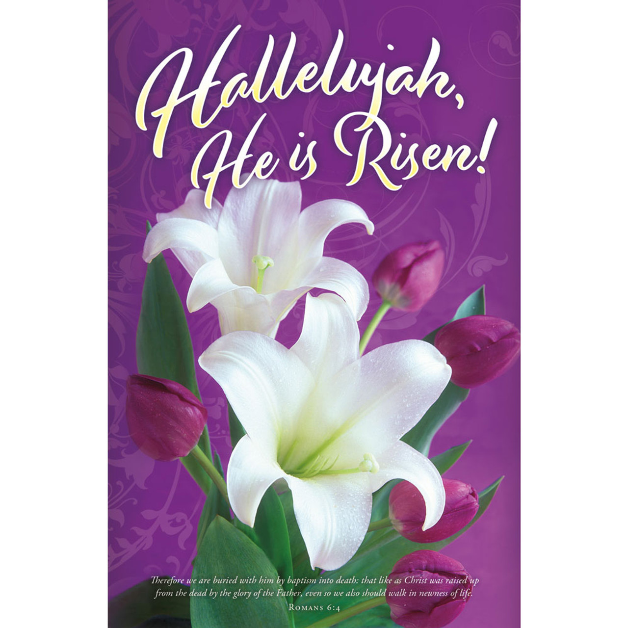 11" Bulletin Easter Hallelujah He is Risen Pack of 100