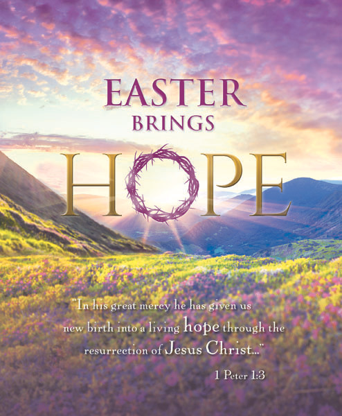 Church Bulletin 14" Easter Brings Hope (Pack of 100)