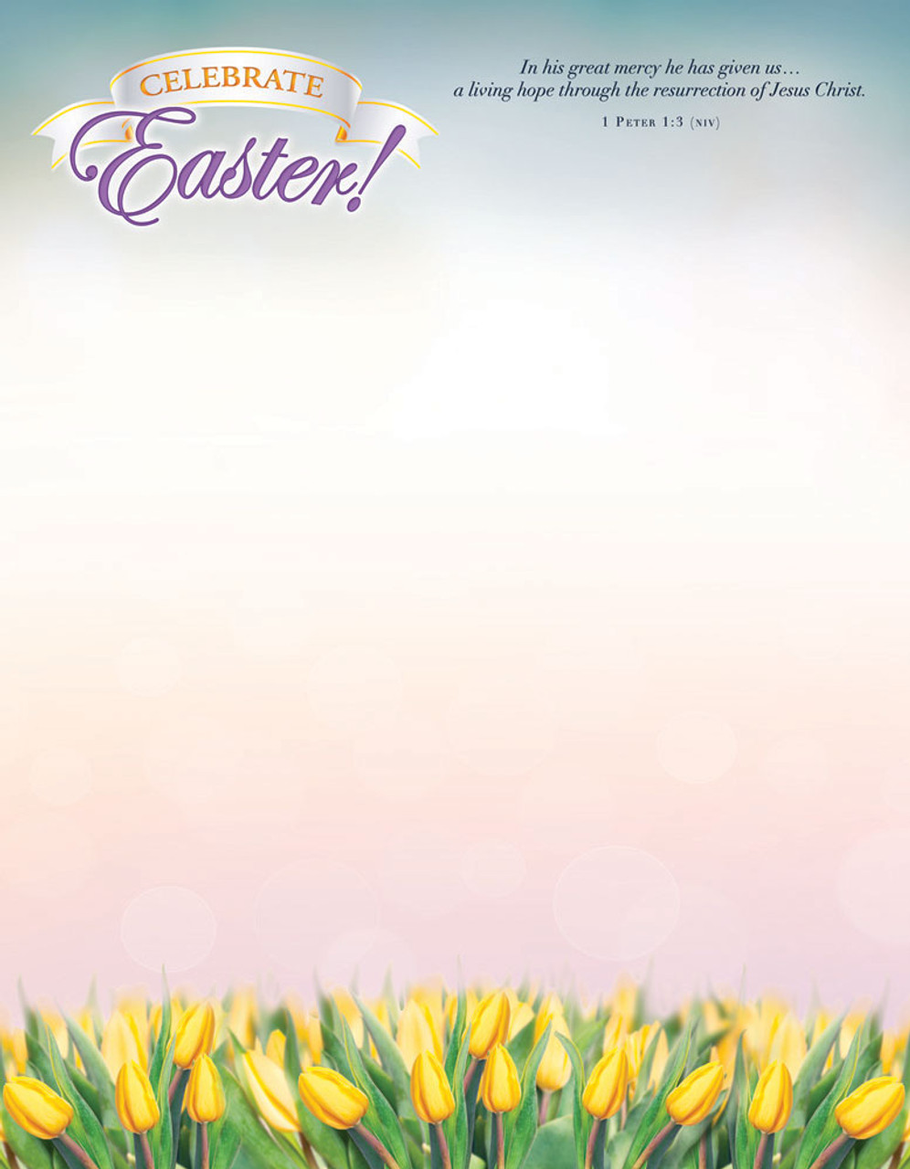 Letterhead Easter Celebrate Easter U3928LH Pack Of 100 letterhead-easter-celebrate-easter-u3928lh-pack-of-100