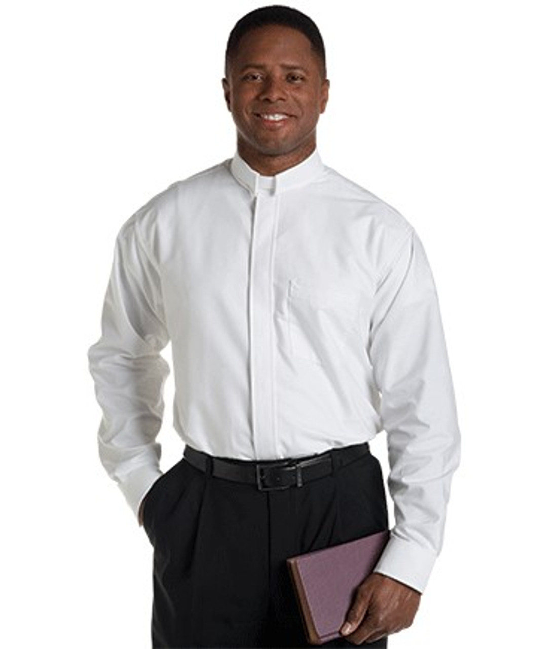 Murphy Men's Clergy Shirt Long Sleeve (Tab Collar) - White