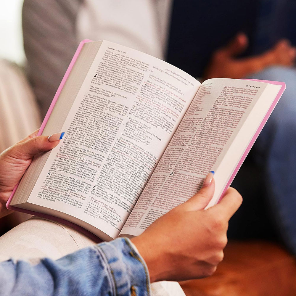 NKJV Gift and Award Bible, Red Letter Edition (Leather Touch, Pink