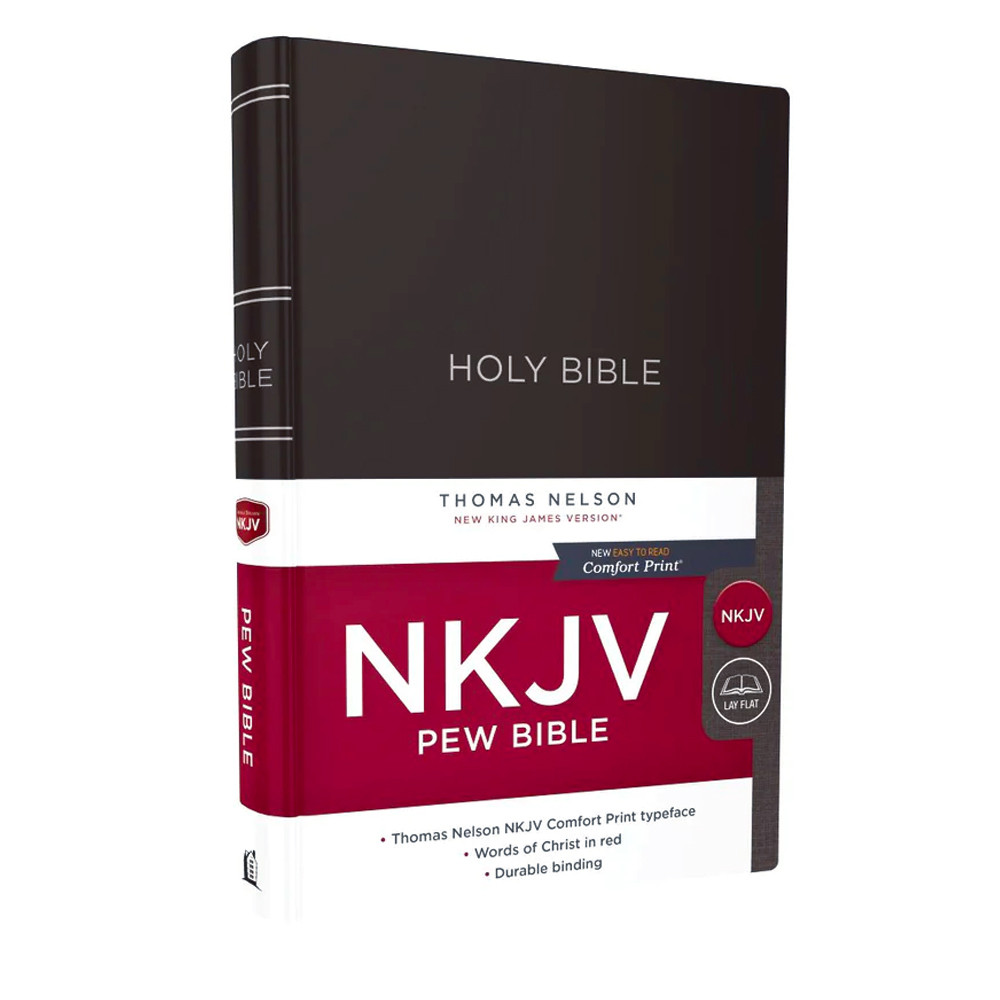 NKJV Pew Bible, Large Print (Hardcover, Black) - Bulk Case of 12