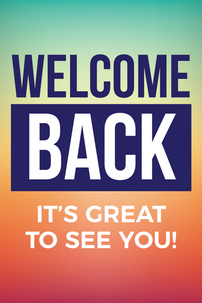 Welcome Back Vibrant Style - Deluxe A-Frame Sandwich Board Street