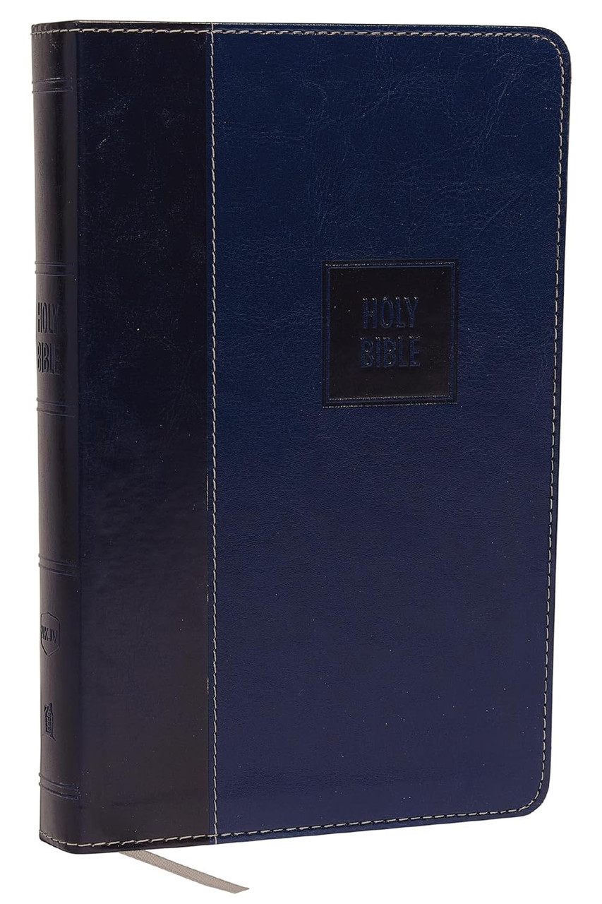 NKJV Deluxe Gift Bible, Red Letter Edition (Soft Leather, Blue