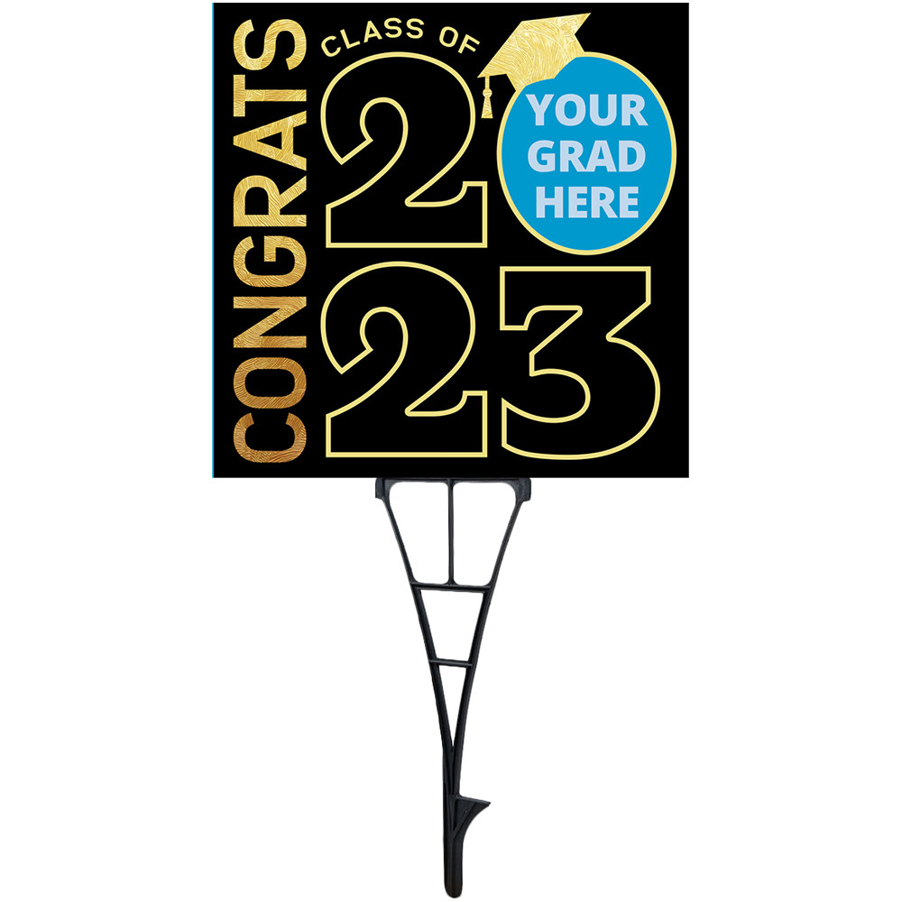 Yard Signs Graduation Your Grad Here 24" x 24" Printed Size