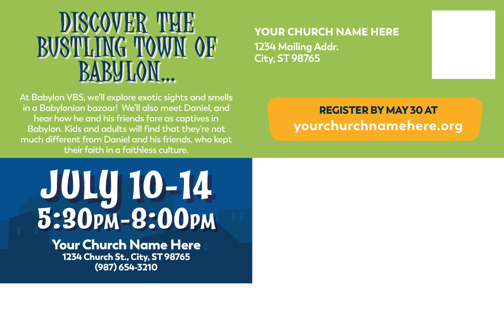Custom VBS Postcards - Babylon VBS - PCBAL001