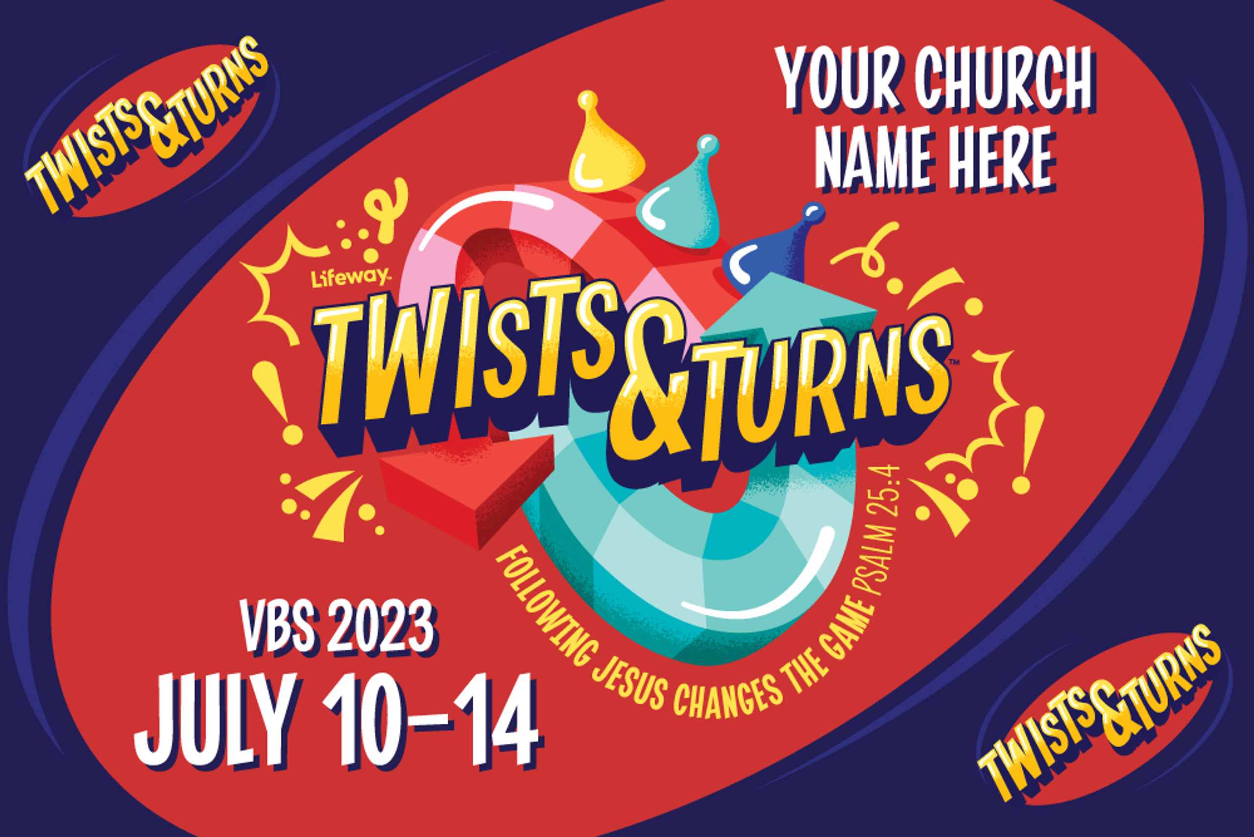 Custom VBS Postcards Twists & Turns VBS PCTNT006