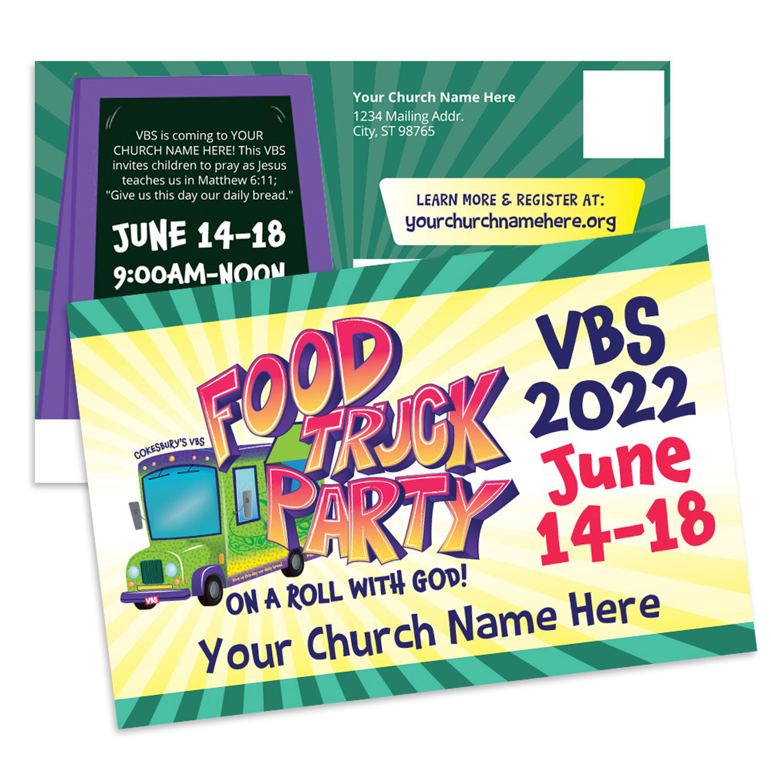 Custom VBS Postcards - Food Truck Party VBS