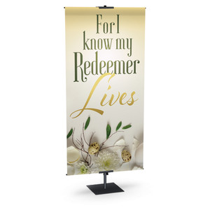 Church Banner - Easter - Pastel Redeemer Lives