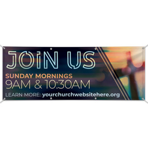 Customizable Outdoor Vinyl Banner - Glory Series - Join Us Customizable Outdoor Vinyl Banner - Glory Series - Join Us