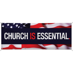 Customizable Outdoor Vinyl Banner - Church Is Essential Customizable Outdoor Vinyl Banner - Church Is Essential