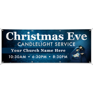 Customizable Outdoor Vinyl Banner - Christmas - Christmas Eve Customizable Outdoor Vinyl Banner - Christmas - Christmas Eve