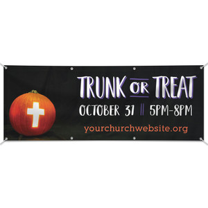 Customizable Outdoor Vinyl Banner - Trunk or Treat Customizable Outdoor Vinyl Banner - Trunk or Treat