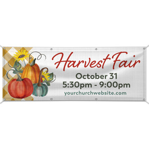 Customizable Outdoor Vinyl Banner - Harvest Fair Customizable Outdoor Vinyl Banner - Harvest Fair