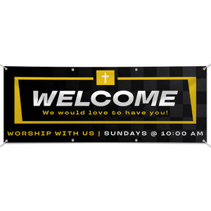 Customizable Outdoor Vinyl Banner - Welcome - B61001H - Concordia