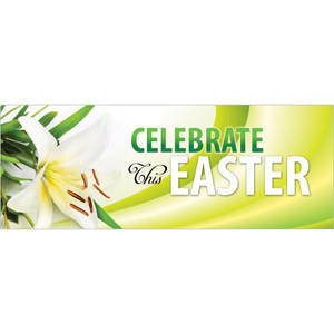 Customizable Outdoor Vinyl Banner - Celebrate this Easter