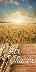 Church Banner - Fall & Thanksgiving - Give Thanks - B52402