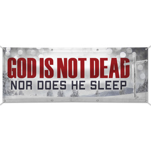 Customizable Outdoor Vinyl Banner - Christmas - God is Not Dead Customizable Outdoor Vinyl Banner - Christmas - God is Not Dead