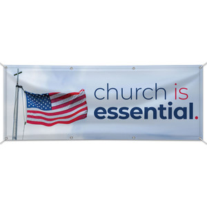 Customizable Outdoor Vinyl Banner - Church Is Essential - B90787 Customizable Outdoor Vinyl Banner - Church Is Essential - B90787