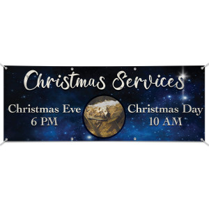 Customizable Outdoor Vinyl Banner - Christmas - B63604H Customizable Outdoor Vinyl Banner - Christmas - B63604H