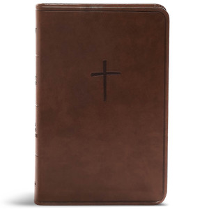 CSB Compact Bible, Small Print (LeatherTouch, Brown) - Bulk Case of 20