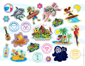 Logo/Clip Art Stickers (Pack of 10) - Mystery Island VBS 2020 by Answers