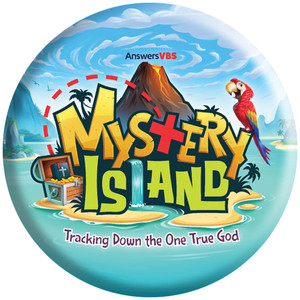 Logo Button (Pack of 10) - Mystery Island VBS 2020 by Answers Logo Button (Pack of 10) - Mystery Island VBS 2020 by Answers