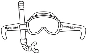 Snorkel Mask Cutout  (Pack of 10) - Mystery Island VBS 2020 by Answers Snorkel Mask Cutout  (Pack of 10) - Mystery Island VBS 2020 by Answers