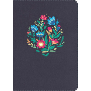 NVI Biblia Compacta Letra Grande, azul bordado sobre tela con indice NVI Biblia Compacta Letra Grande, azul bordado sobre tela con indice