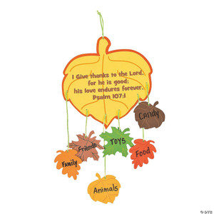 Foam Thankful Leaves Mobile Craft Kit (Pack of 12) Foam Thankful Leaves Mobile Craft Kit (Pack of 12)