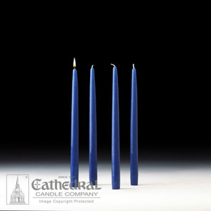 Advent Taper Candle Set - Stearine - 12" - Pack of 4 (Blue) - Cathedral Candle Advent Taper Candle Set - Stearine - 12" - Pack of 4 (Blue) - Cathedral Candle