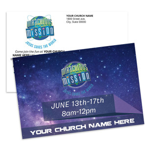 Customizable VBS Postcards - Miraculous Mission Customizable VBS Postcards - Miraculous Mission