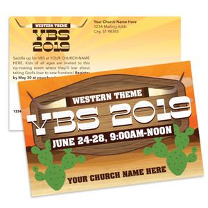 Customizable VBS Postcards - Western Theme Customizable VBS Postcards - Western Theme