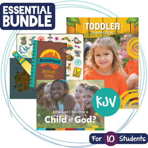 Toddler KJV Student Essentials BUNDLE - For 10 Kids - Zoomerang VBS by Answers Toddler KJV Student Essentials BUNDLE - For 10 Kids - Zoomerang VBS by Answers