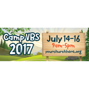 Camp VBS - Custom Outdoor Vinyl Banner for VBS 2017 -  B71034