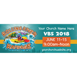 River Rafting VBS - Custom Outdoor Vinyl Banner for VBS 2018 -  B81021