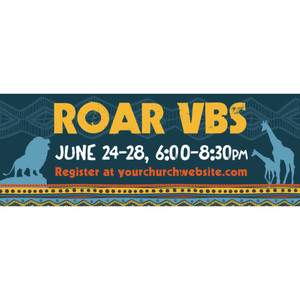 Roar VBS - Custom Outdoor Vinyl Banner for VBS 2019 -  B91003
