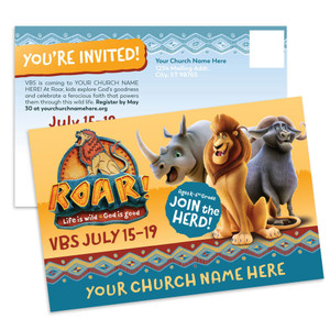 Customizable VBS Postcards - Roar -  PC91004 Customizable VBS Postcards - Roar -  PC91004