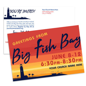 Customizable VBS Postcards - Big Fish Bay -  PC90524 Customizable VBS Postcards - Big Fish Bay -  PC90524