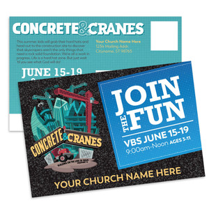 Customizable VBS Postcards - Concrete & Cranes -  PC90507 Customizable VBS Postcards - Concrete & Cranes -  PC90507
