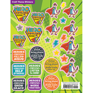 Craft Theme Stickers (Pack of 12) - Hero Hotline VBS 2023 by Cokesbury Craft Theme Stickers (Pack of 12) - Hero Hotline VBS 2023 by Cokesbury
