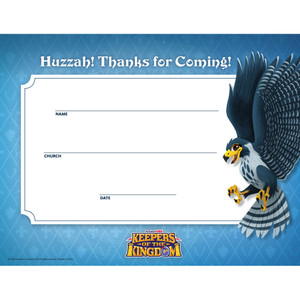 Visitor Certificate - Pack of 10 - Keepers of the Kingdom VBS 2023 Visitor Certificate - Pack of 10 - Keepers of the Kingdom VBS 2023