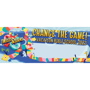 Promotional Banner - Twists & Turns VBS 2023 by Lifeway Promotional Banner - Twists & Turns VBS 2023 by Lifeway