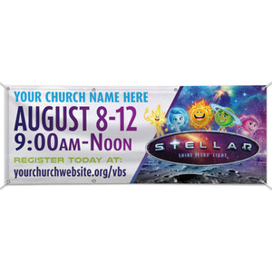 Custom Outdoor Vinyl Banner - Stellar VBS - BSTE003 Custom Outdoor Vinyl Banner - Stellar VBS - BSTE003
