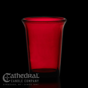 24 Hour Votive Light Glasses - Ruby - Pack of 12