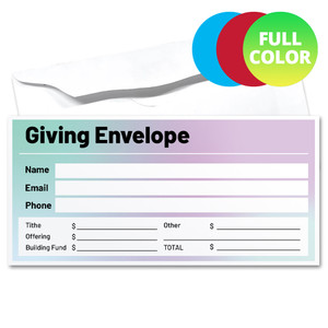 Custom Offering Envelope - Full Color - Gradient - EFC010 - Box of 500