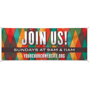 Customizable Outdoor Vinyl Banner - Welcome - Faith Hope Love Series Customizable Outdoor Vinyl Banner - Welcome - Faith Hope Love Series