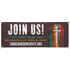 Customizable Outdoor Vinyl Banner - Welcome - Faith Hope Love Series - BSP230810 Customizable Outdoor Vinyl Banner - Welcome - Faith Hope Love Series - BSP230810